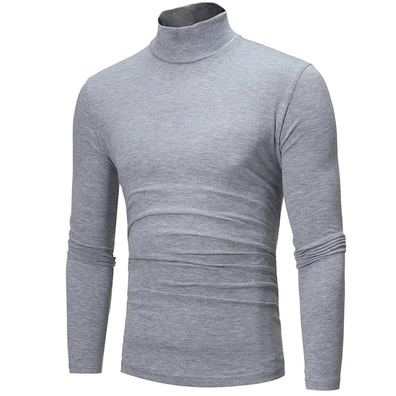 Men's Thermal Underwear Tights High Neck Thin Slim Fit Shirt