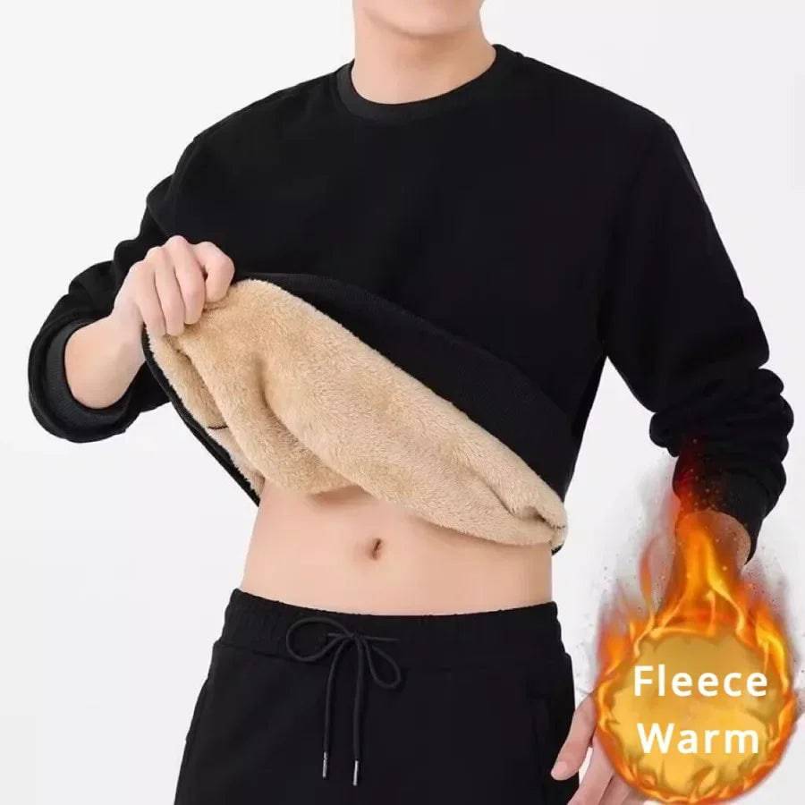 Men Fleece Thermal Underwear Sweatshirts