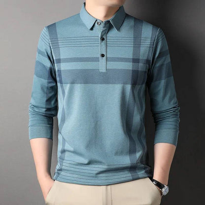 Silk Polo Shirt Men Long Sleeve Men - Xmaker