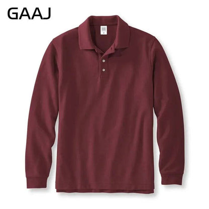 Mens Polo Cotton Long Sleeve Casual Business Clothing  250gsm 8.8oz - Xmaker