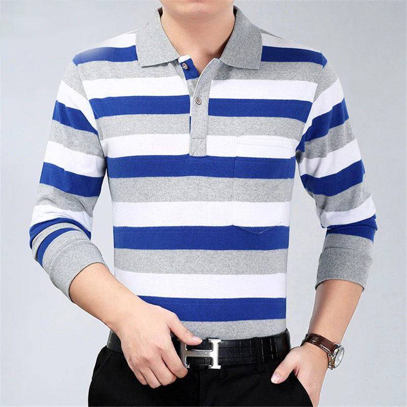 Polo Shirts Men Long Sleeve Loose Casual - Xmaker