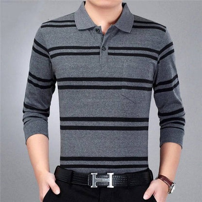 Polo Shirts Men Long Sleeve Loose Casual - Xmaker