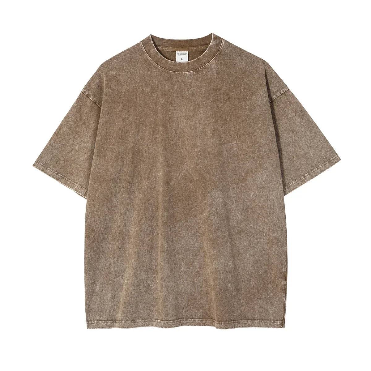 Heavy Washed Cotton Oversized T-shirts - Xmaker