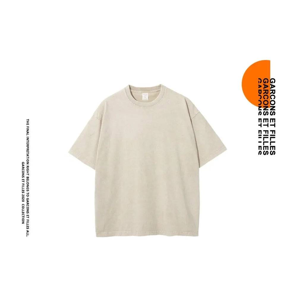 Heavy Washed Cotton Oversized T-shirts - Xmaker