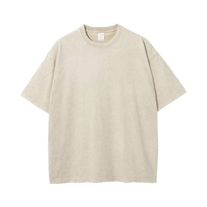 Heavy Washed Cotton Oversized T-shirts - Xmaker