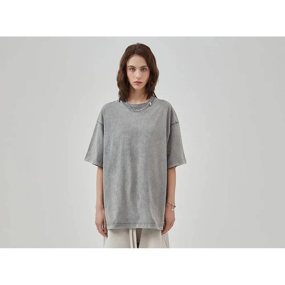 Heavy Washed Cotton Oversized T-shirts - Xmaker