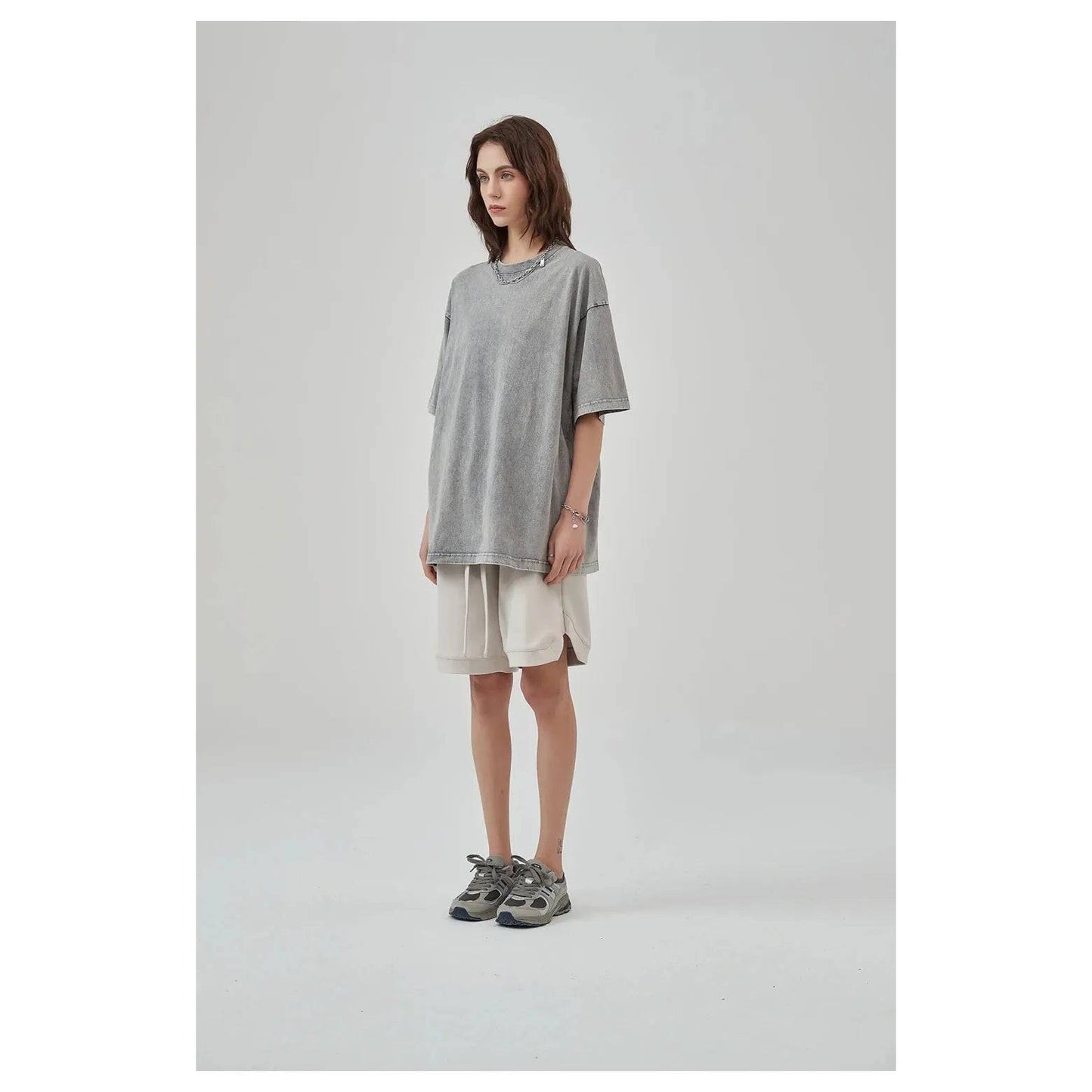 Heavy Washed Cotton Oversized T-shirts - Xmaker