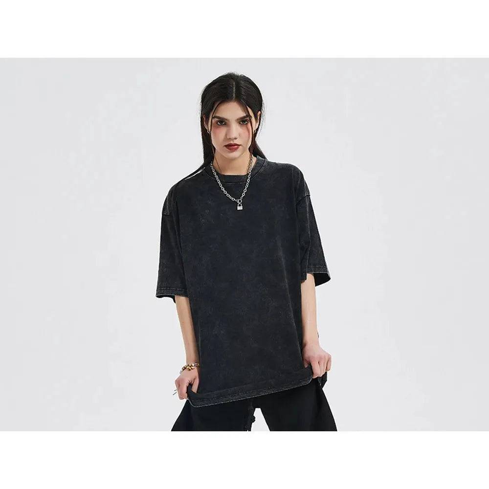 Heavy Washed Cotton Oversized T-shirts - Xmaker