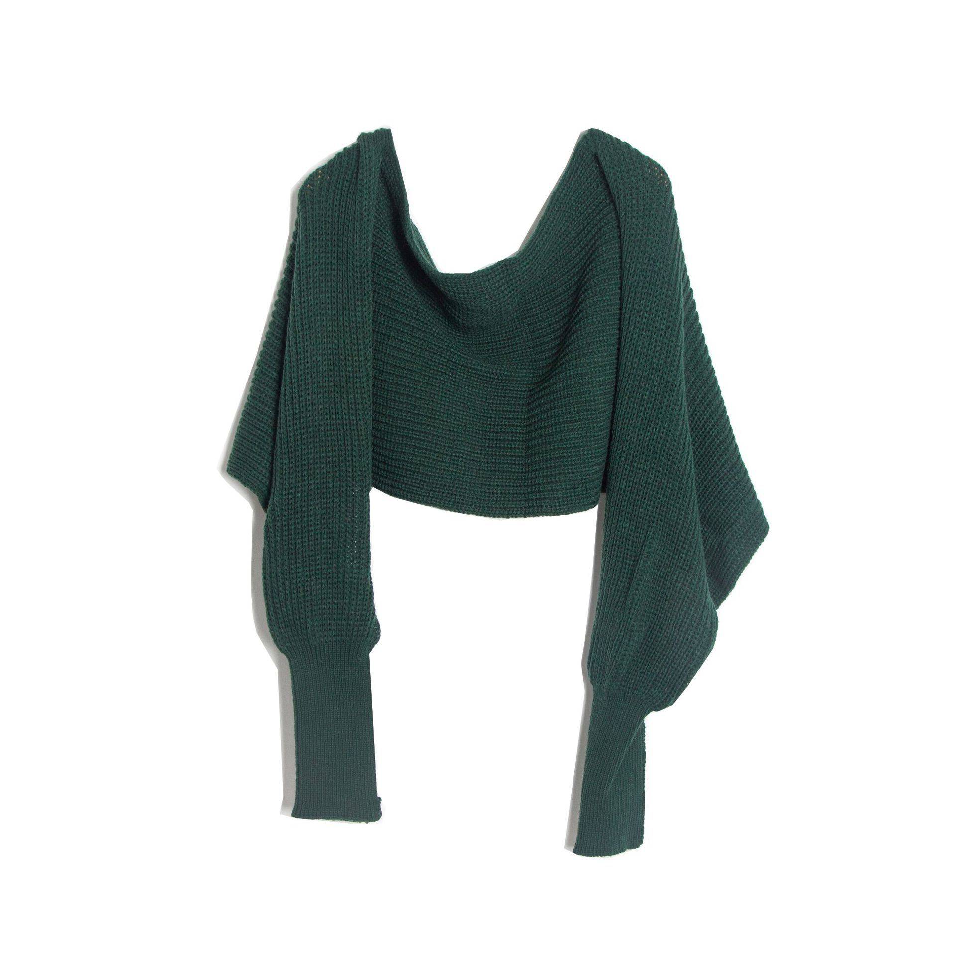 Sleeve Wool Knitted Scarf - Xmaker