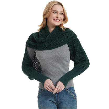 Sleeve Wool Knitted Scarf - Xmaker