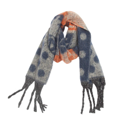 Shawl Thickened Scarf Tassel Jacquard Dot Scarf - Xmaker