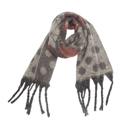 Shawl Thickened Scarf Tassel Jacquard Dot Scarf - Xmaker