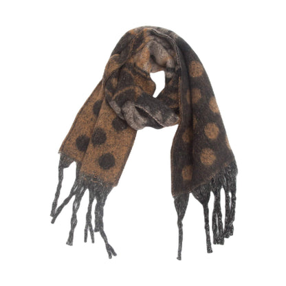 Shawl Thickened Scarf Tassel Jacquard Dot Scarf - Xmaker