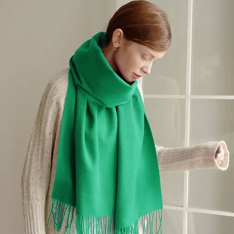 Women's Wool Scarf Scarves Poncho Wrap - Xmaker