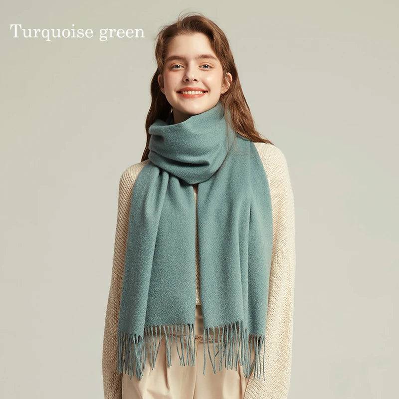 Women's Wool Scarf Scarves Poncho Wrap - Xmaker