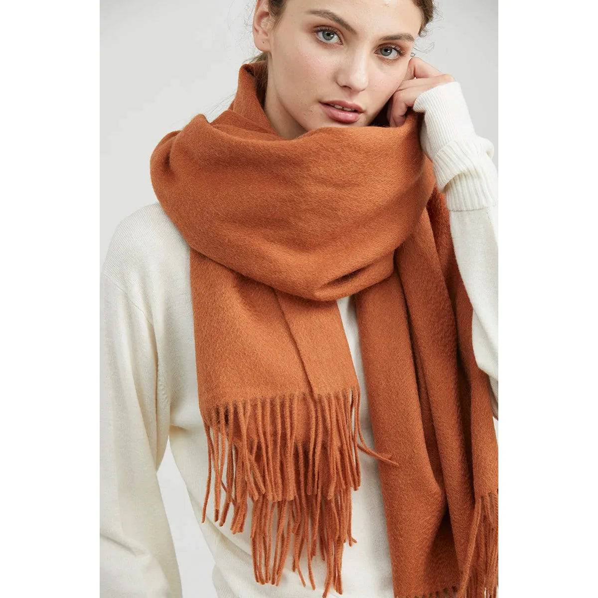 Women's Wool Scarf Scarves Poncho Wrap - Xmaker