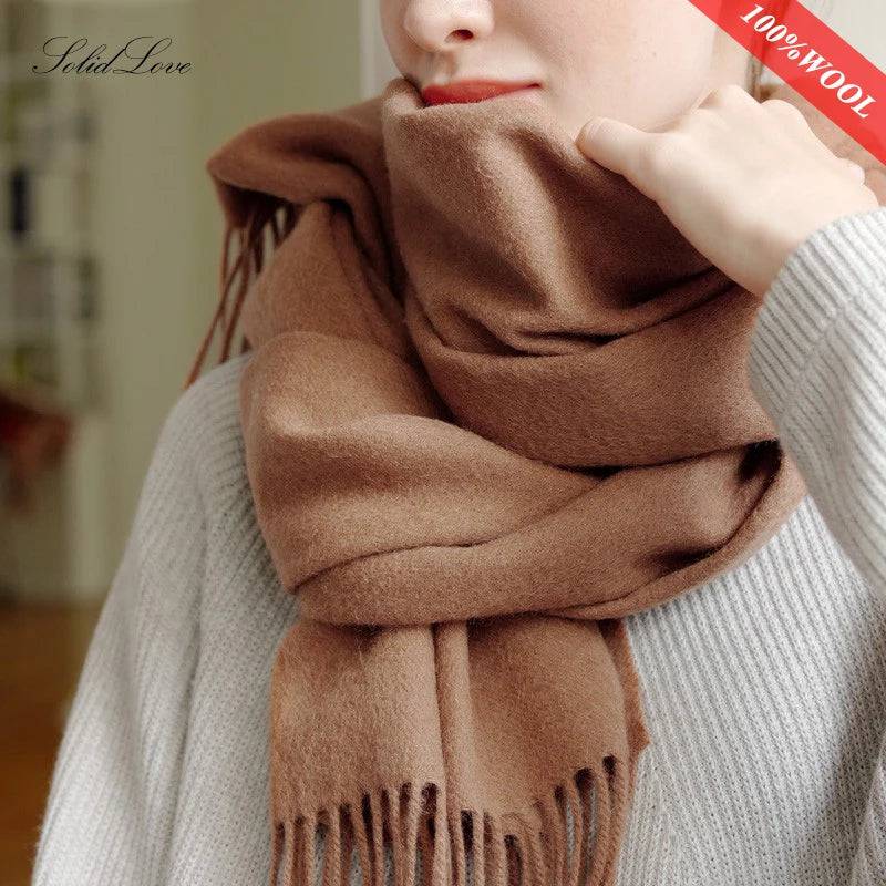 Women's Wool Scarf Scarves Poncho Wrap - Xmaker