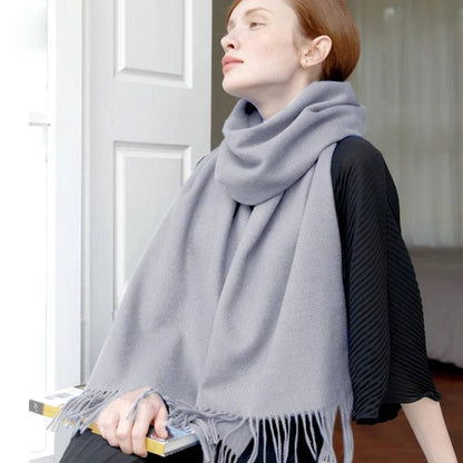 Women's Wool Scarf Scarves Poncho Wrap - Xmaker