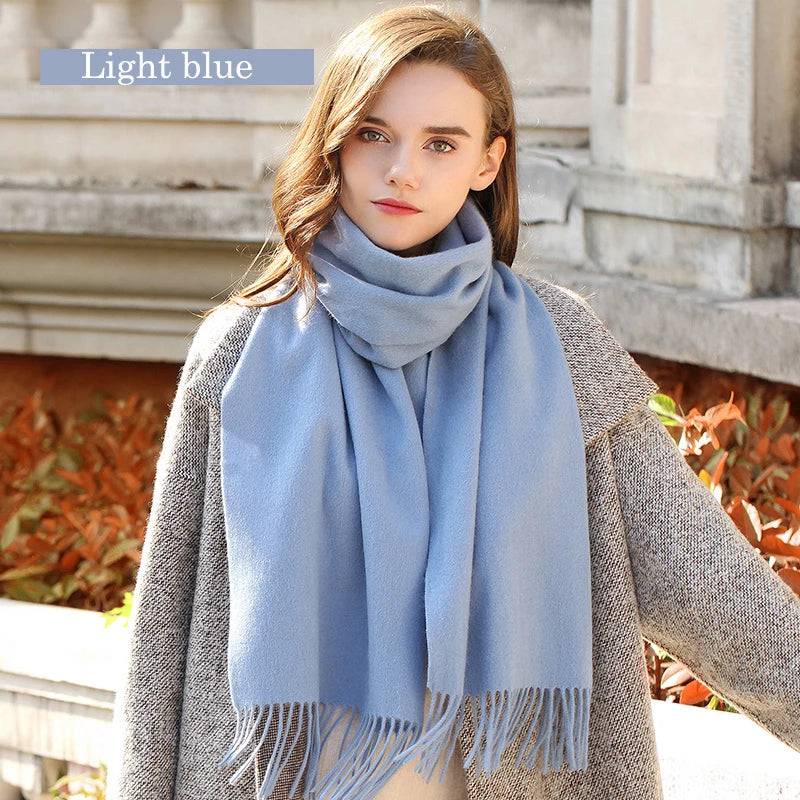 Women's Wool Scarf Scarves Poncho Wrap - Xmaker