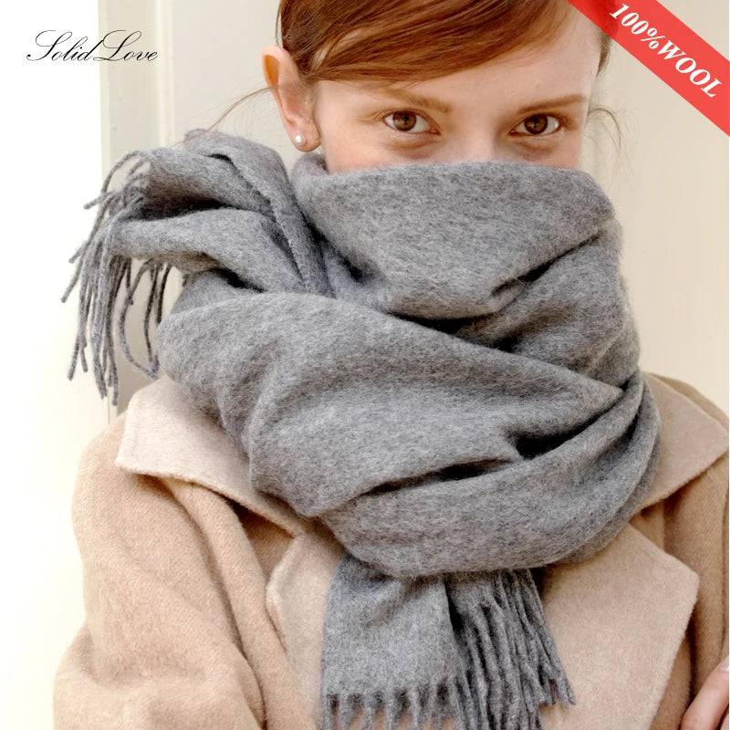 Women's Wool Scarf Scarves Poncho Wrap - Xmaker