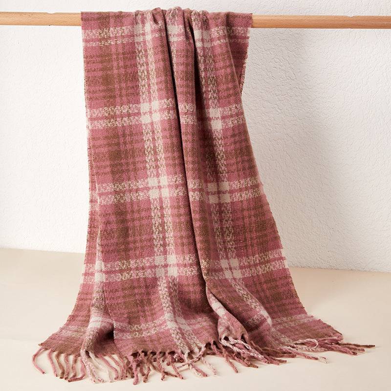 Plaid Scarf Thickened Autumn And Winter Soft Scarf - Xmaker