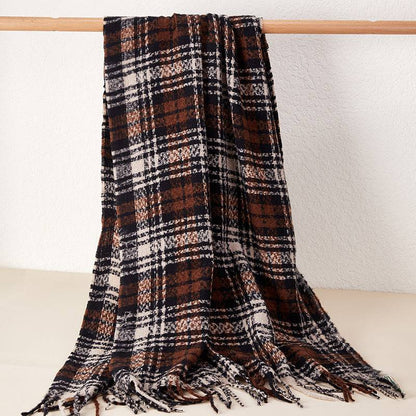 Plaid Scarf Thickened Autumn And Winter Soft Scarf - Xmaker