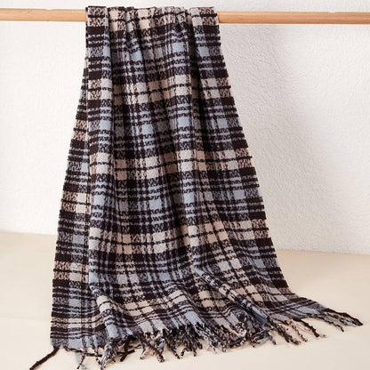 Plaid Scarf Thickened Autumn And Winter Soft Scarf - Xmaker