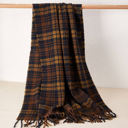 Plaid Scarf Thickened Autumn And Winter Soft Scarf - Xmaker