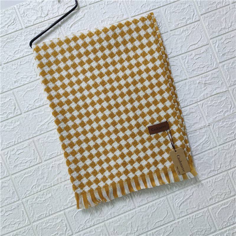 Imitation cashmere houndstooth scarf - Xmaker