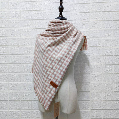 Imitation cashmere houndstooth scarf - Xmaker