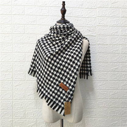 Imitation cashmere houndstooth scarf - Xmaker