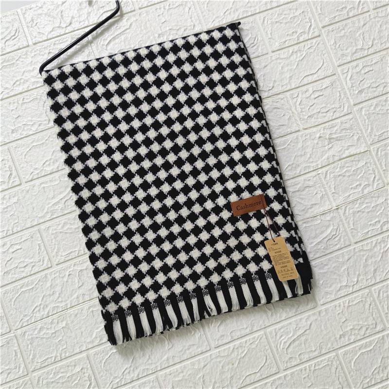 Imitation cashmere houndstooth scarf - Xmaker