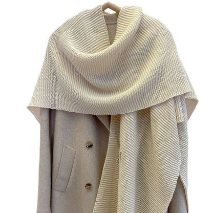 Women's Thickened Knitting Shawl Warm Scarf - Xmaker