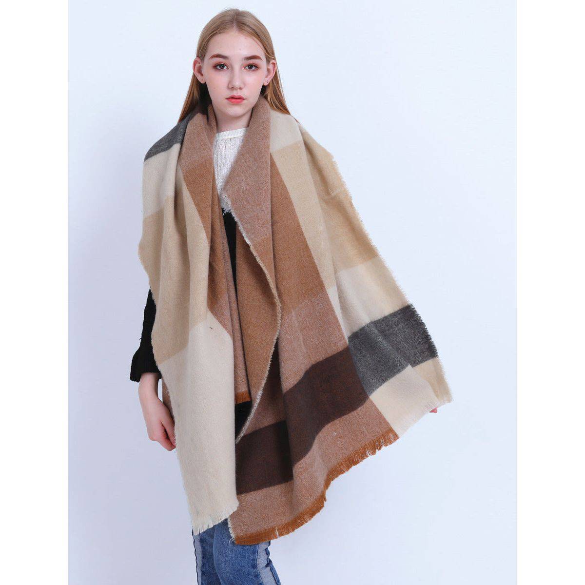 Cashmere plaid scarf - Xmaker