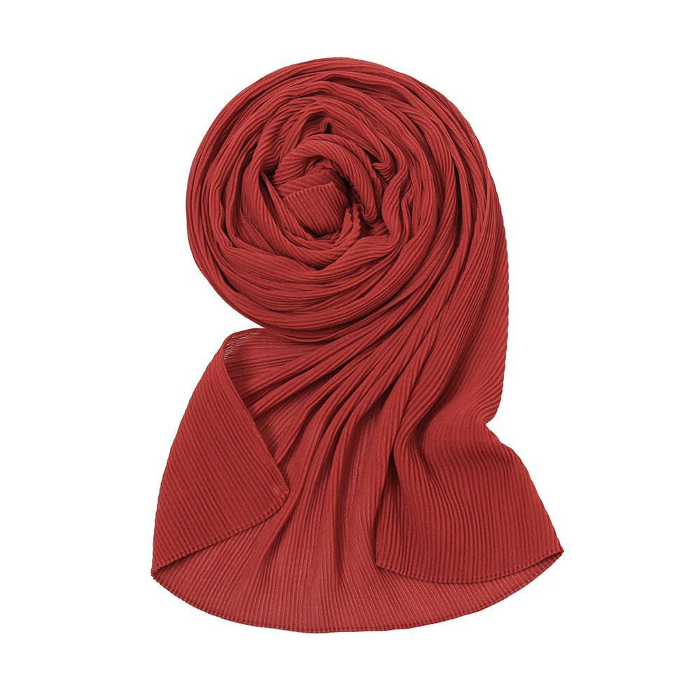 Pearl Chiffon Pleated Scarf Women's Sunscreen Shawl - Xmaker