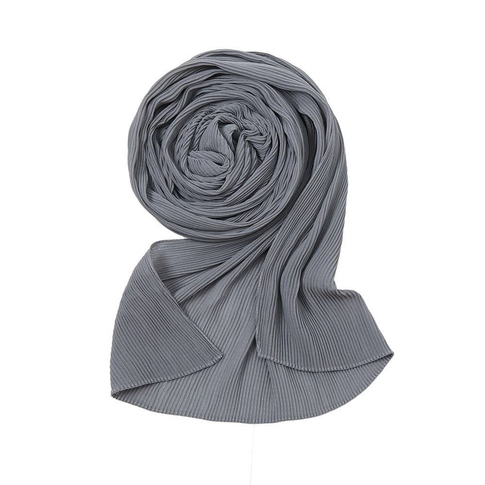 Pearl Chiffon Pleated Scarf Women's Sunscreen Shawl - Xmaker