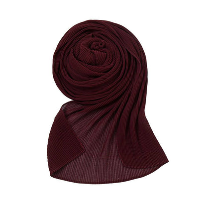 Pearl Chiffon Pleated Scarf Women's Sunscreen Shawl - Xmaker