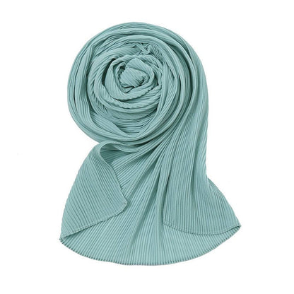 Pearl Chiffon Pleated Scarf Women's Sunscreen Shawl - Xmaker