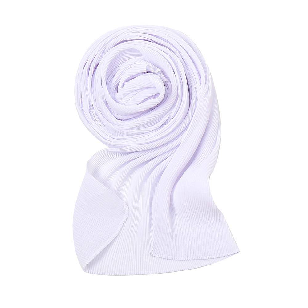 Pearl Chiffon Pleated Scarf Women's Sunscreen Shawl - Xmaker