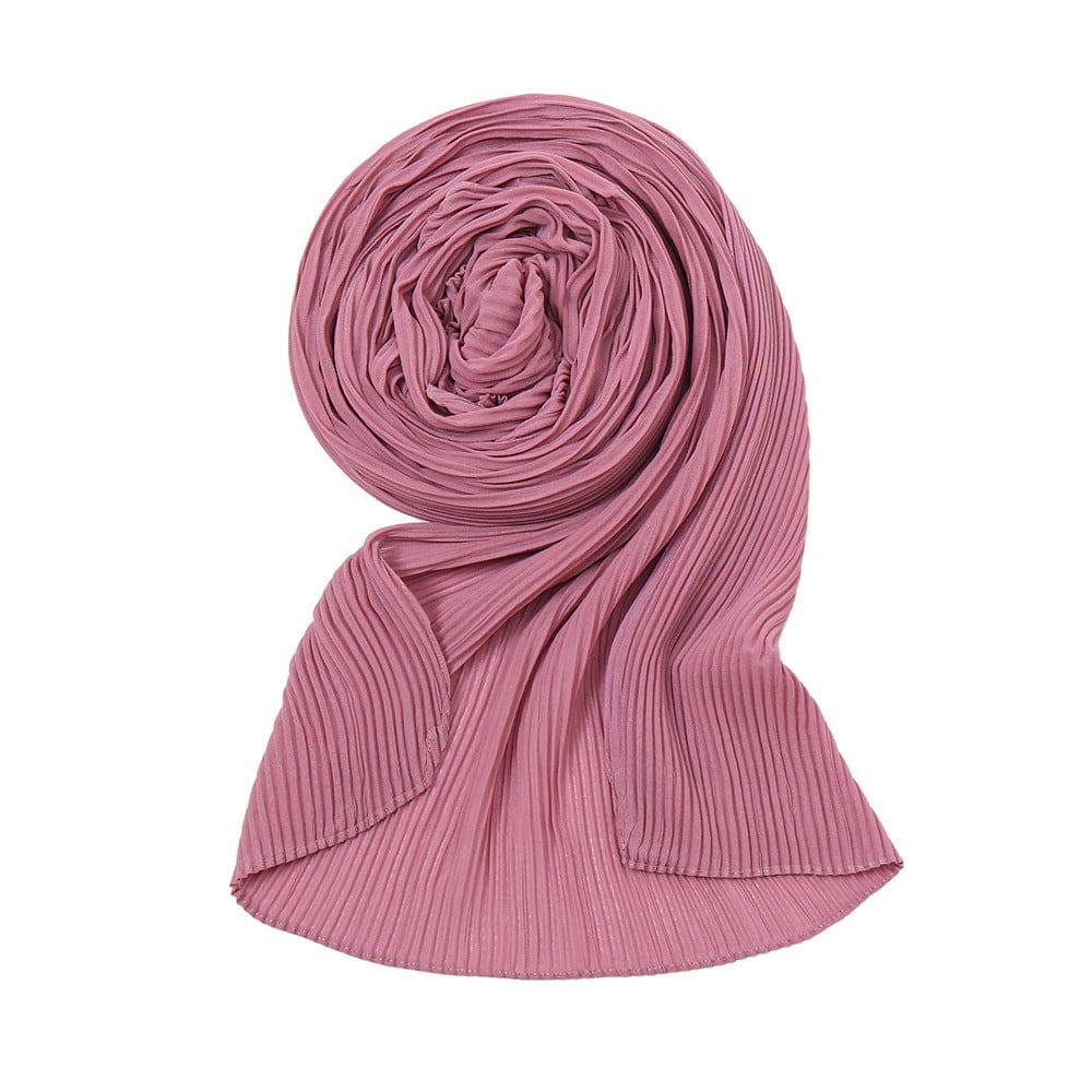 Pearl Chiffon Pleated Scarf Women's Sunscreen Shawl - Xmaker