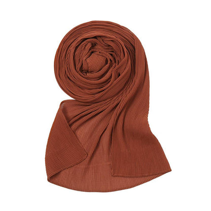 Pearl Chiffon Pleated Scarf Women's Sunscreen Shawl - Xmaker