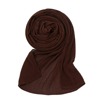 Pearl Chiffon Pleated Scarf Women's Sunscreen Shawl - Xmaker