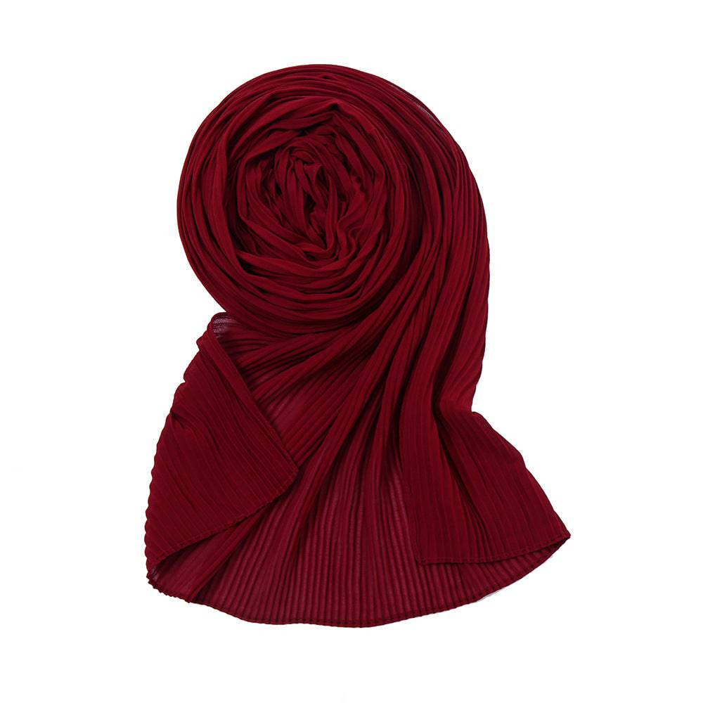 Pearl Chiffon Pleated Scarf Women's Sunscreen Shawl - Xmaker