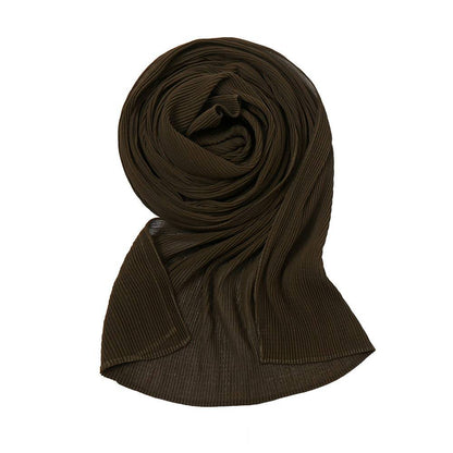 Pearl Chiffon Pleated Scarf Women's Sunscreen Shawl - Xmaker