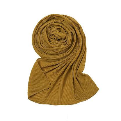 Pearl Chiffon Pleated Scarf Women's Sunscreen Shawl - Xmaker