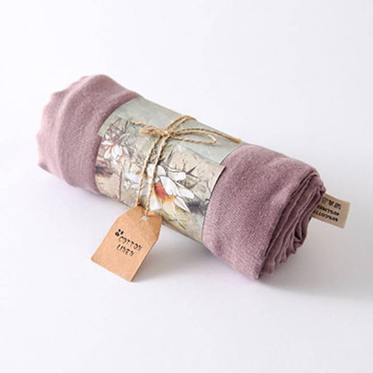 Solid Color Cotton And Linen Thin Scarf - Xmaker