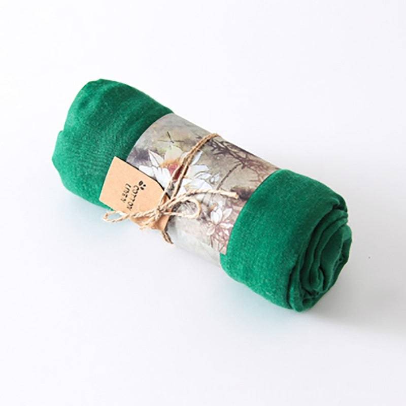 Solid Color Cotton And Linen Thin Scarf - Xmaker