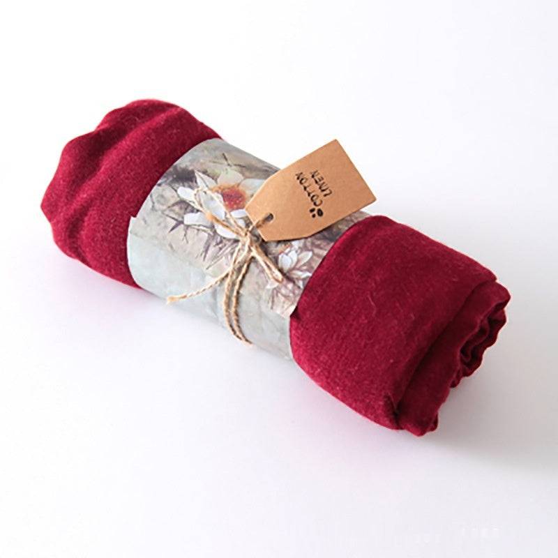 Solid Color Cotton And Linen Thin Scarf - Xmaker