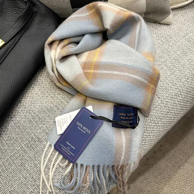 British Classic Wool Plaid Scarf - Xmaker