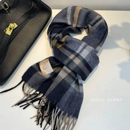 British Classic Wool Plaid Scarf - Xmaker